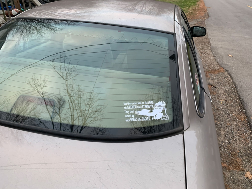 Bible Car Decal Testimonial